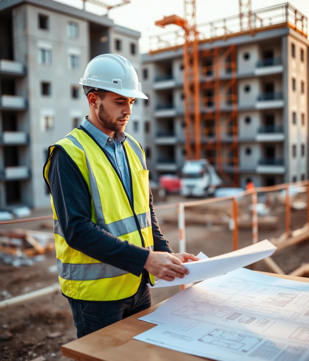 Tecnico RO.MA. Edilcostruzioni consulta gli elaborati in cantiere